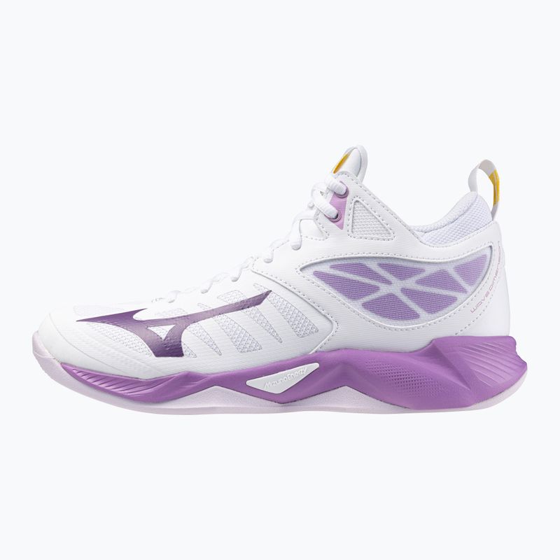 Női röplabda cipő Mizuno Wave Dimension Mid fehér/patrician purple/quince