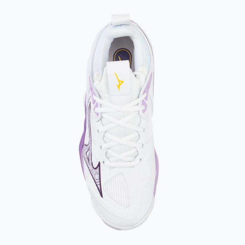 Női röplabda cipő Mizuno Wave Momentum 3 fehér/patrician purple/quince 5