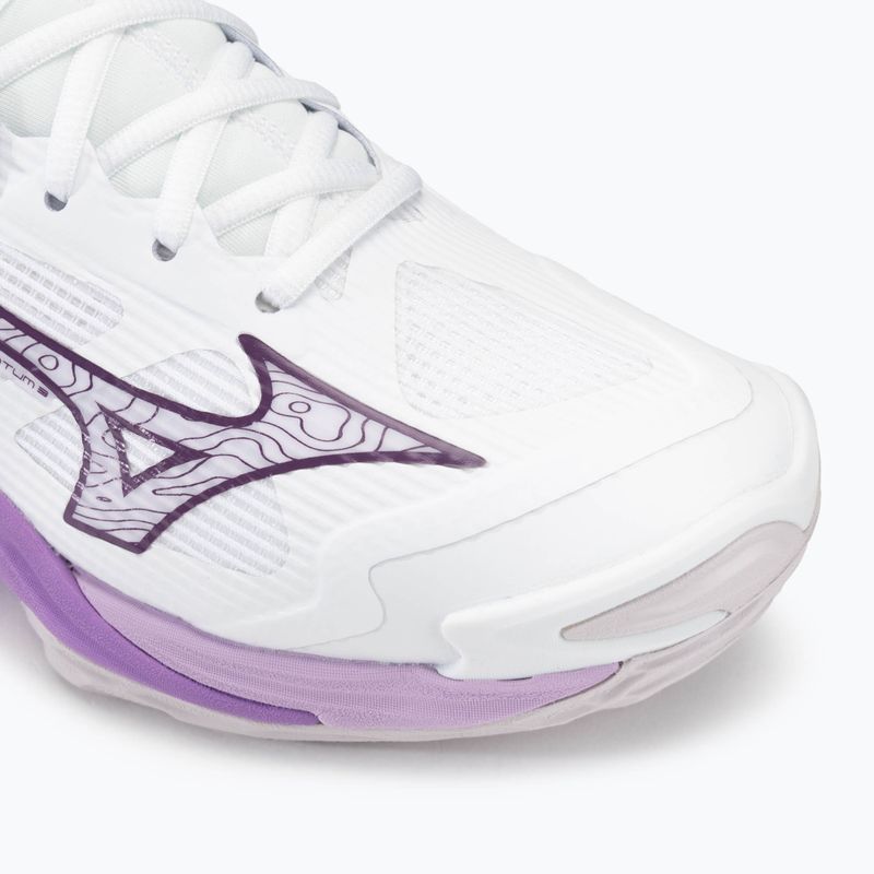 Női röplabda cipő Mizuno Wave Momentum 3 fehér/patrician purple/quince 7