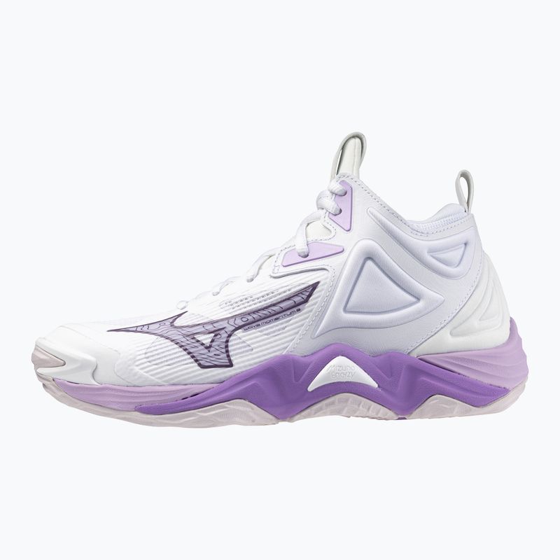 Női röplabda cipő Mizuno Wave Momentum 3 Mid fehér/patrician purple/quince