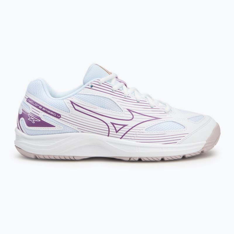 Mizuno Cyclone Speed 4 röplabdacipő fehér/patrician purple/quince 2