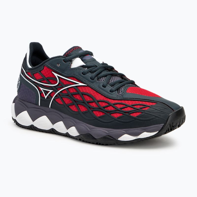 Férfi Mizuno Wave Enforce Tour Padel szürkekő/fehér/salsa padel cipő