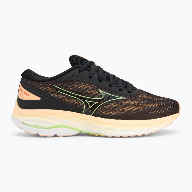 Női futócipő Mizuno Wave Ultima 15 fekete/mizuno neo lime/apricot ice Mizuno Wave Ultima 15 fekete/mizuno neo lime/apricot ice 2