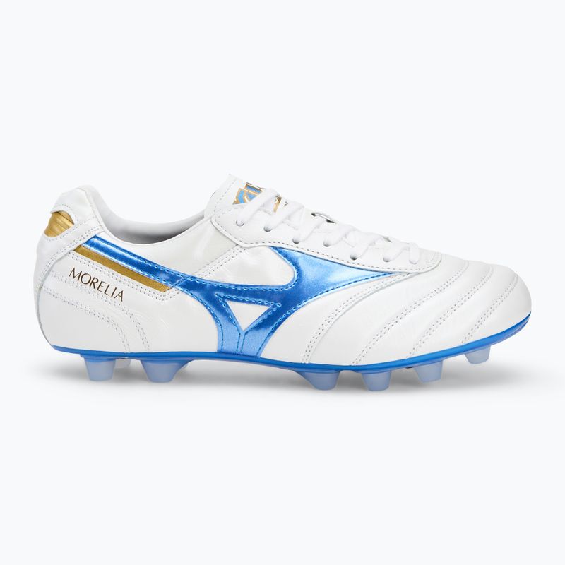 Mizuno Morelia II Japan Md fehér/lézerkék/arany férfi futballcipő 2