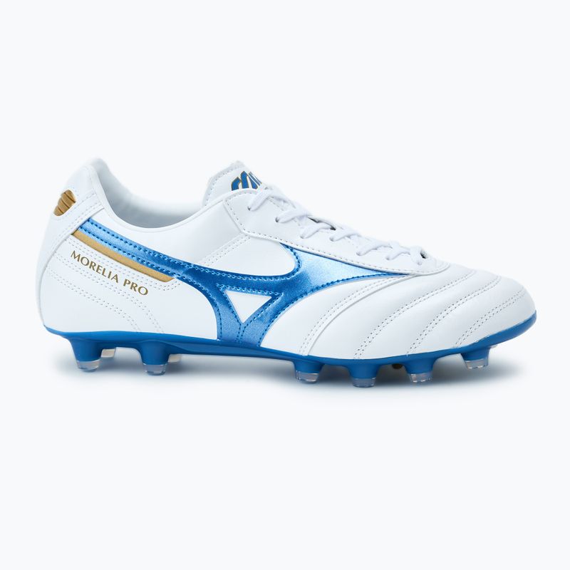 Férfi Mizuno Morelia II Pro MD futballcipő fehér/lézerkék/arany 2
