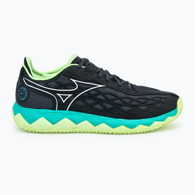 Férfi teniszcipő Mizuno Wave Enforce Tour CC fekete/fehér/mizuno neo lime 2