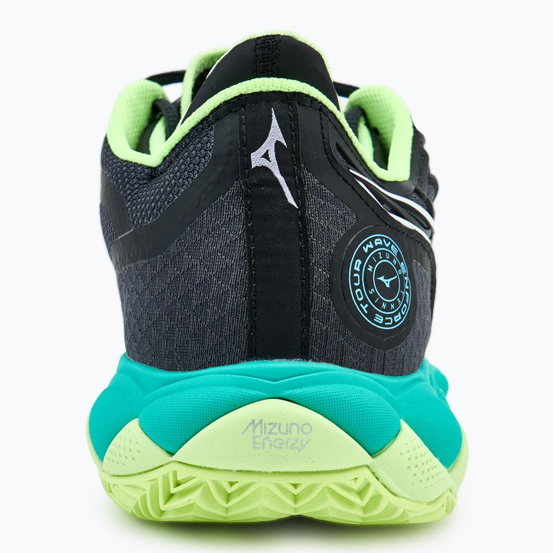 Férfi teniszcipő Mizuno Wave Enforce Tour CC fekete/fehér/mizuno neo lime 6