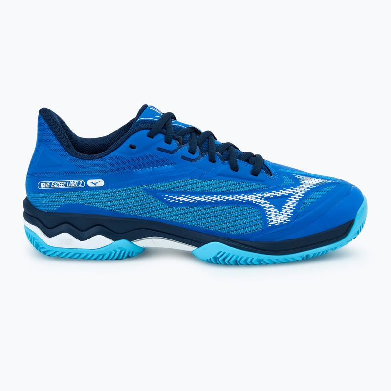 Férfi tenisz cipő Mizuno Wave Exceed Light 2 CC mugen kék/fehér/folyókakék 2
