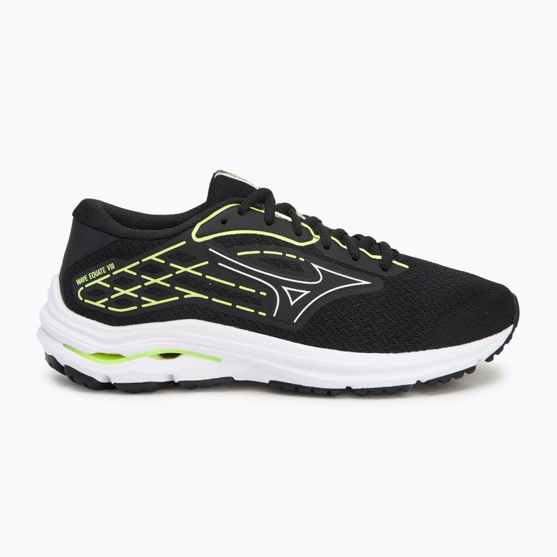 Férfi futócipő Mizuno Wave Equate 8 black/white/mizuno neo lime 2