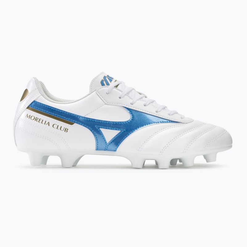 Mizuno Morelia II Club FG fehér/lézerkék/arany férfi futballcipő 2
