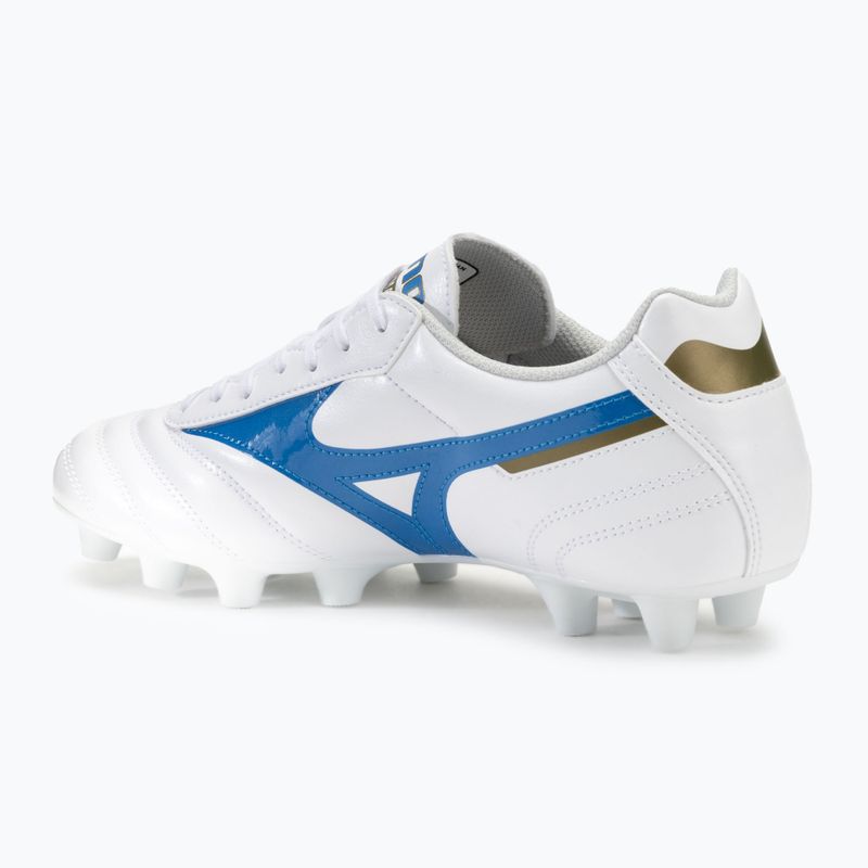 Mizuno Morelia II Club FG fehér/lézerkék/arany férfi futballcipő 3