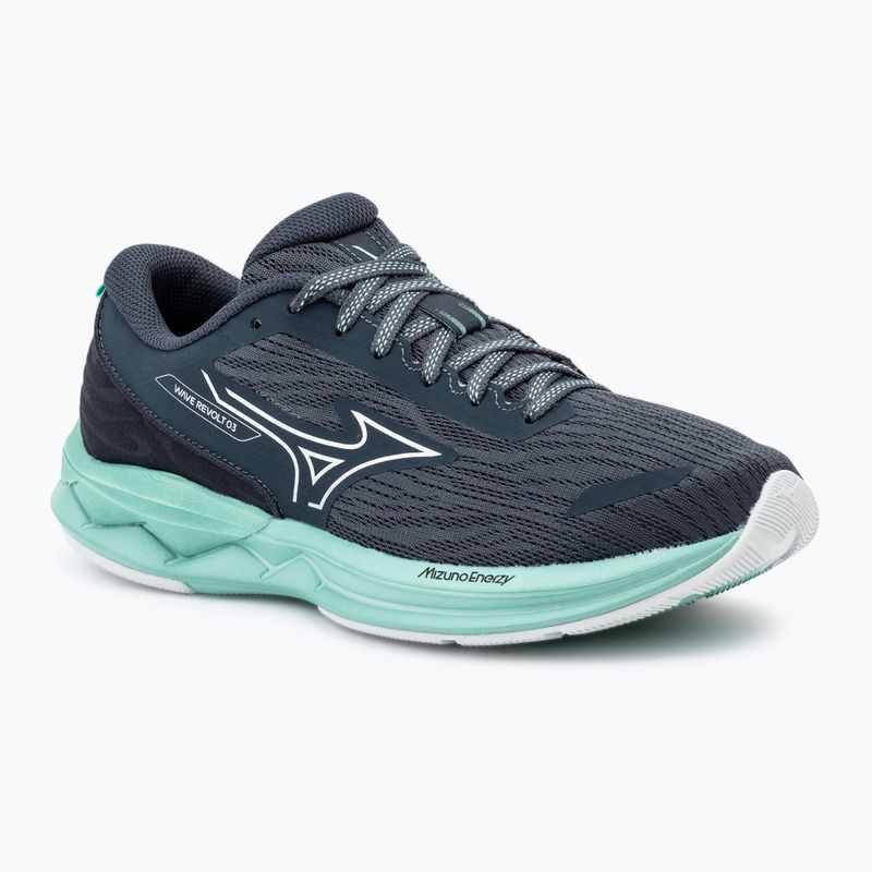 Női futócipő Mizuno Wave Revolt 3 india ink/neo silver/dusty jade green Mizuno Wave Revolt 3 india ink/neo silver/dusty jade green