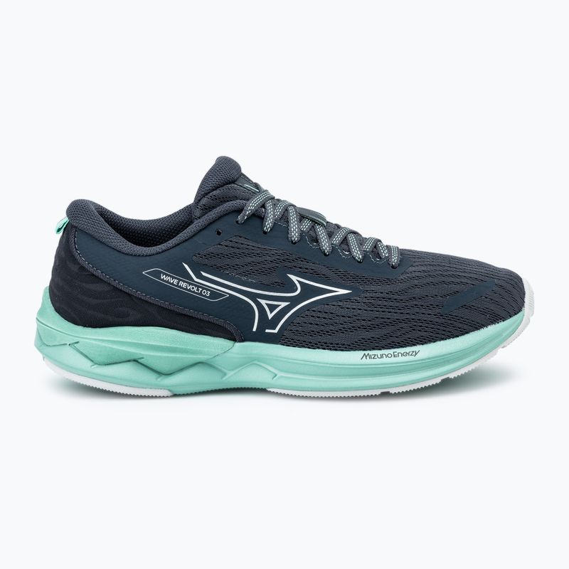 Női futócipő Mizuno Wave Revolt 3 india ink/neo silver/dusty jade green Mizuno Wave Revolt 3 india ink/neo silver/dusty jade green 2