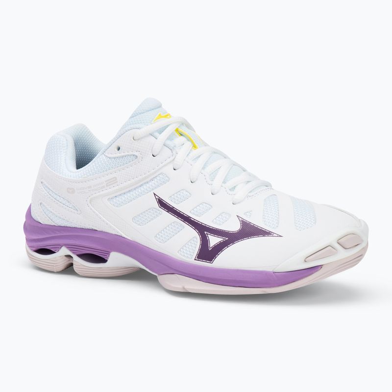 Női röplabda cipő Mizuno Wave Voltage 2 white/patrician purple/quince