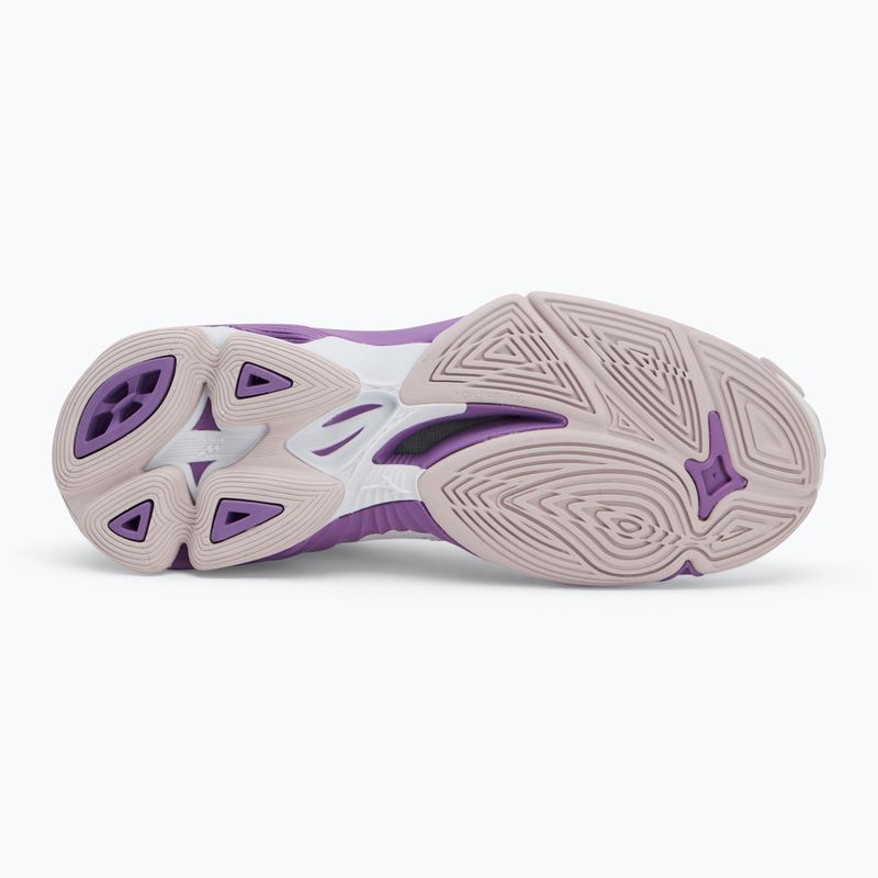 Női röplabda cipő Mizuno Wave Voltage 2 white/patrician purple/quince 4