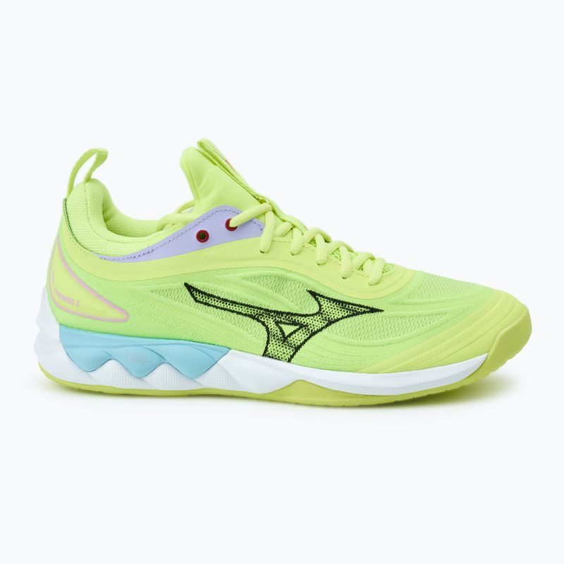 Férfi röplabdacipő Mizuno Wave Luminous 3 neo lime/fekete/splish splash Mizuno Wave Luminous 3 neo lime/fekete/splish splash 2