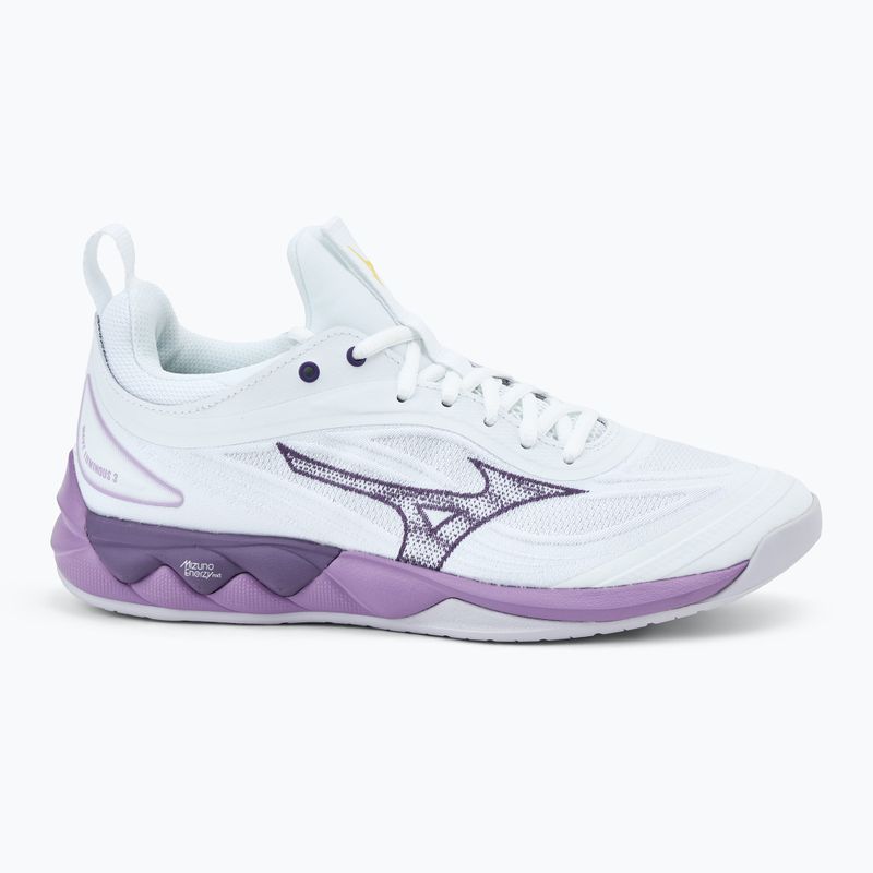 Női röplabda cipő Mizuno Wave Luminous 3 fehér/patrician purple/quince 2