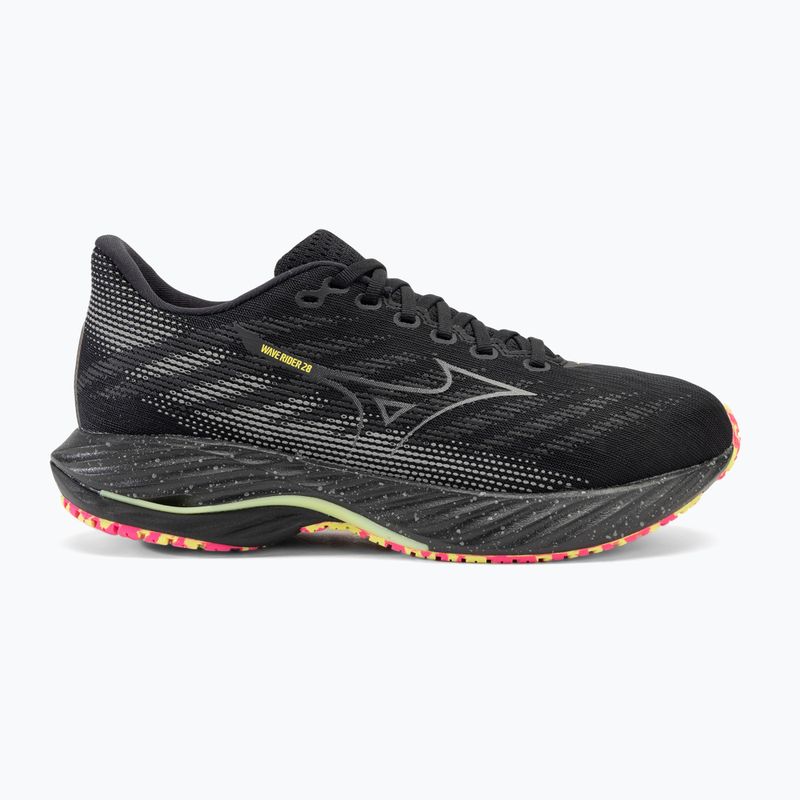 Férfi futócipő Mizuno Wave Rider 28 fekete/ezüst/napsárga lime 2