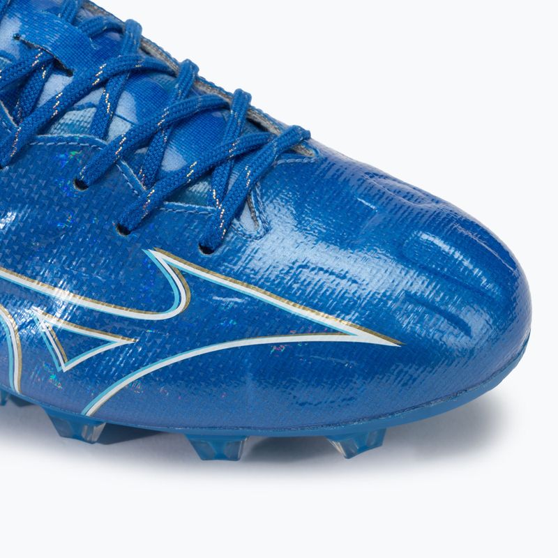 Férfi futballcipő Mizuno α Pro FG fehér/lézerkék/arany 7