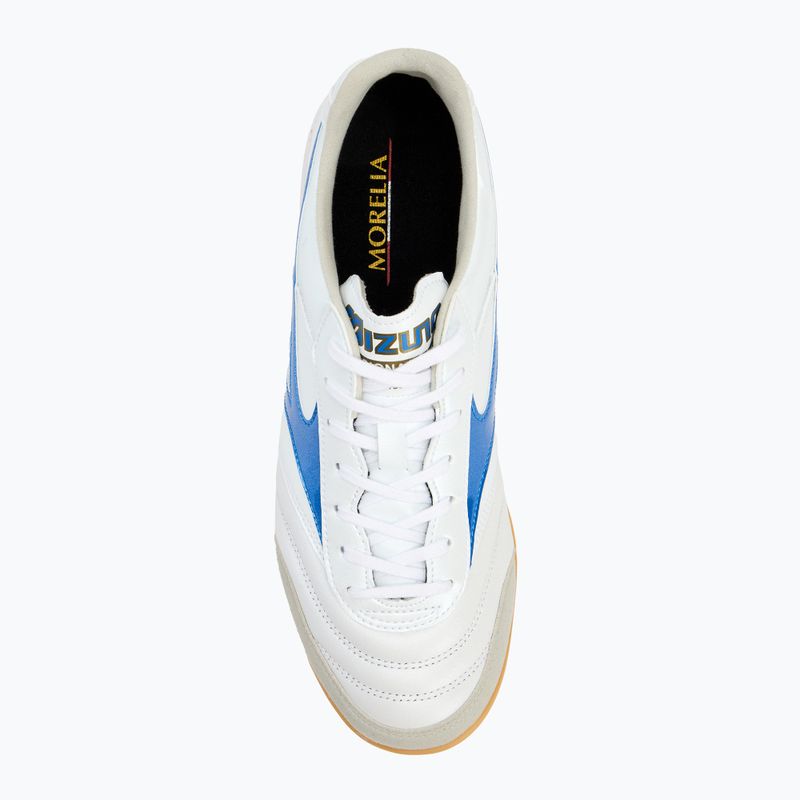 Mizuno Morelia Sala Elite IN férfi futballcipő fehér/lézerkék/arany 5