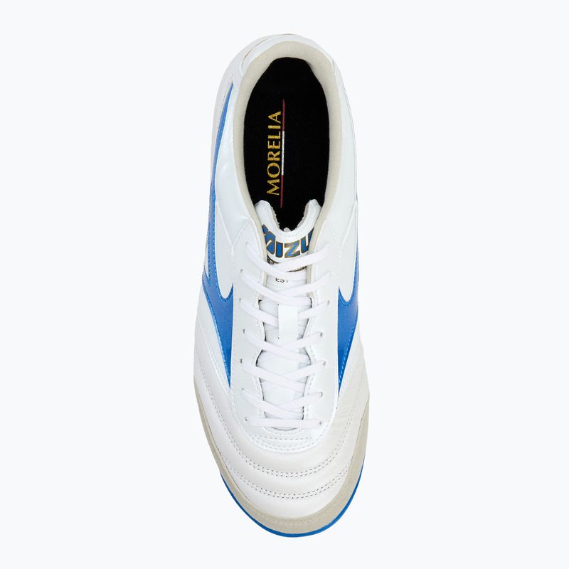 Mizuno Morelia Sala Elite TF férfi futballcipő fehér/lézerkék/arany 5