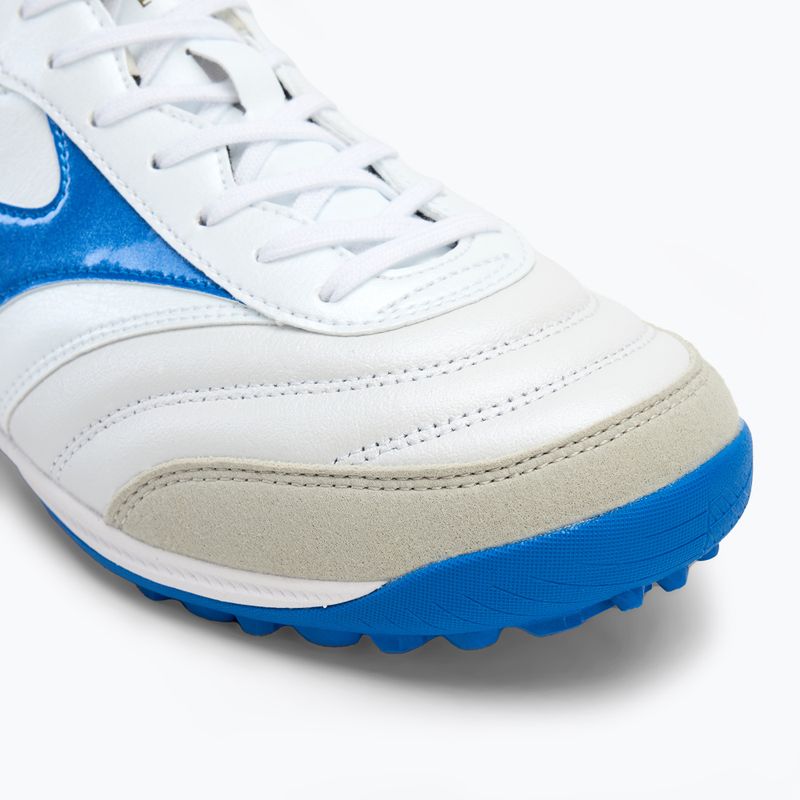 Mizuno Morelia Sala Elite TF férfi futballcipő fehér/lézerkék/arany 7