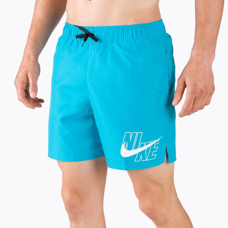 Férfi Nike Logo Solid 5" Volley úszónadrág kék NESSA566-406