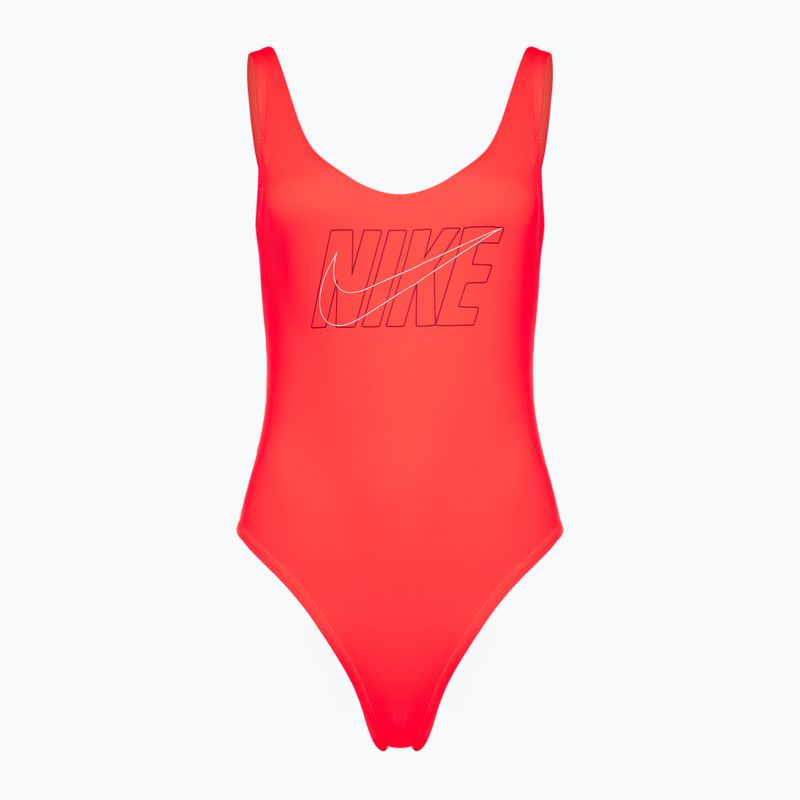 Női Nike Multi Logo bright crimson egyrészes fürdőruha