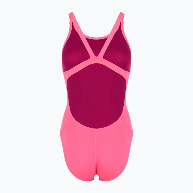 Nike Hydrastrong Solid Fastback női egyrészes fürdőruha hyper rózsaszín 2