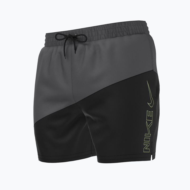 Férfi Nike Block Swoosh 5" Volley úszónadrág fekete NESSC492-001