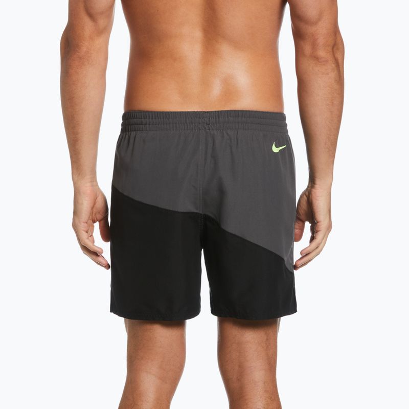 Férfi Nike Block Swoosh 5" Volley úszónadrág fekete NESSC492-001 4
