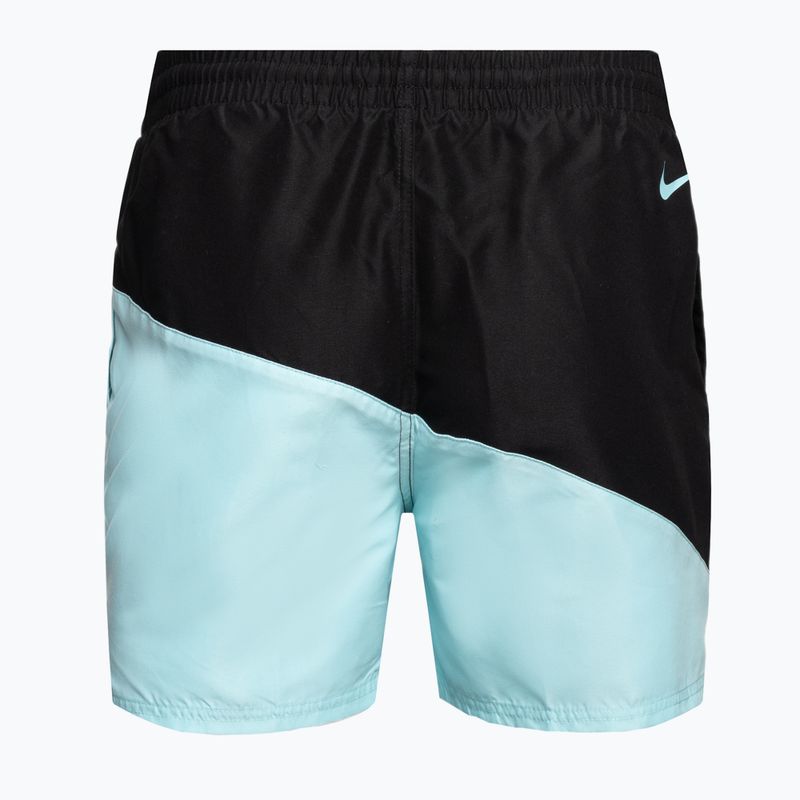Férfi Nike Block Swoosh 5 Volley úszónadrág kék NESSC492 2