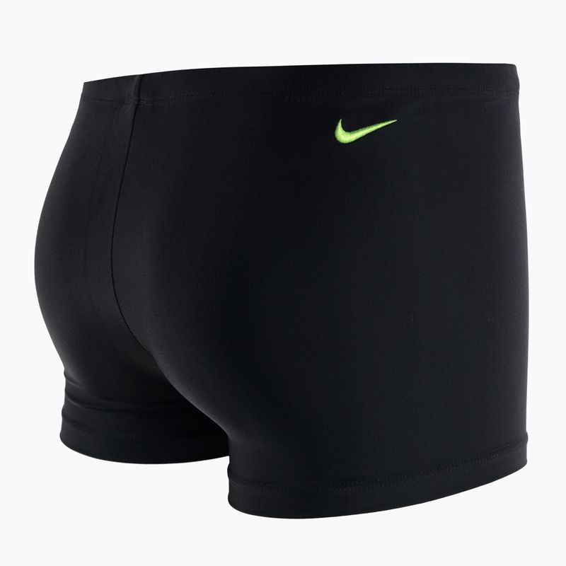 Férfi Nike Reflect Logo Square Leg úszó boxeralsó fekete NESSC583 4