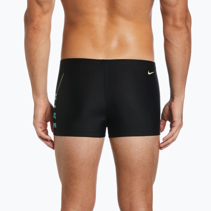 Férfi Nike Reflect Logo Square Leg úszó boxeralsó fekete NESSC583 6