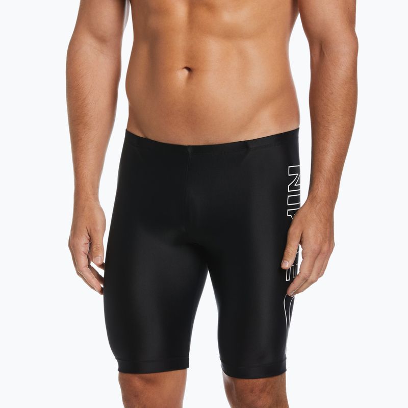 Férfi Nike Multi Logo Swim Jammer Jet Fekete NESSC588 5