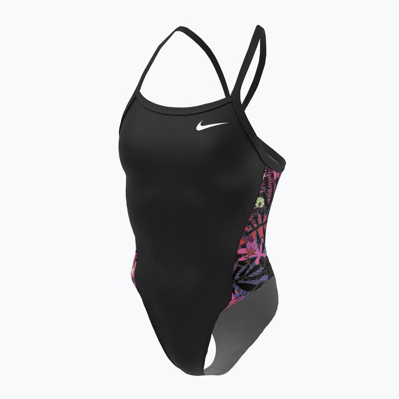 Női fürdőruha egyrészes Nike Multiple Print Racerback Splice One fekete NESSC051-001 6