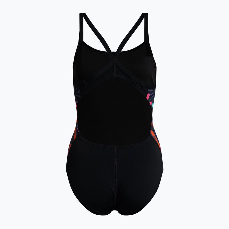 Női fürdőruha egyrészes Nike Multiple Print Racerback Splice One fekete NESSC051-001 2