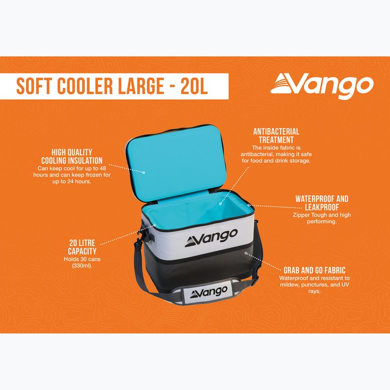 Vango Soft Cooler Large 20 l hűvös szürke hőtáska 7