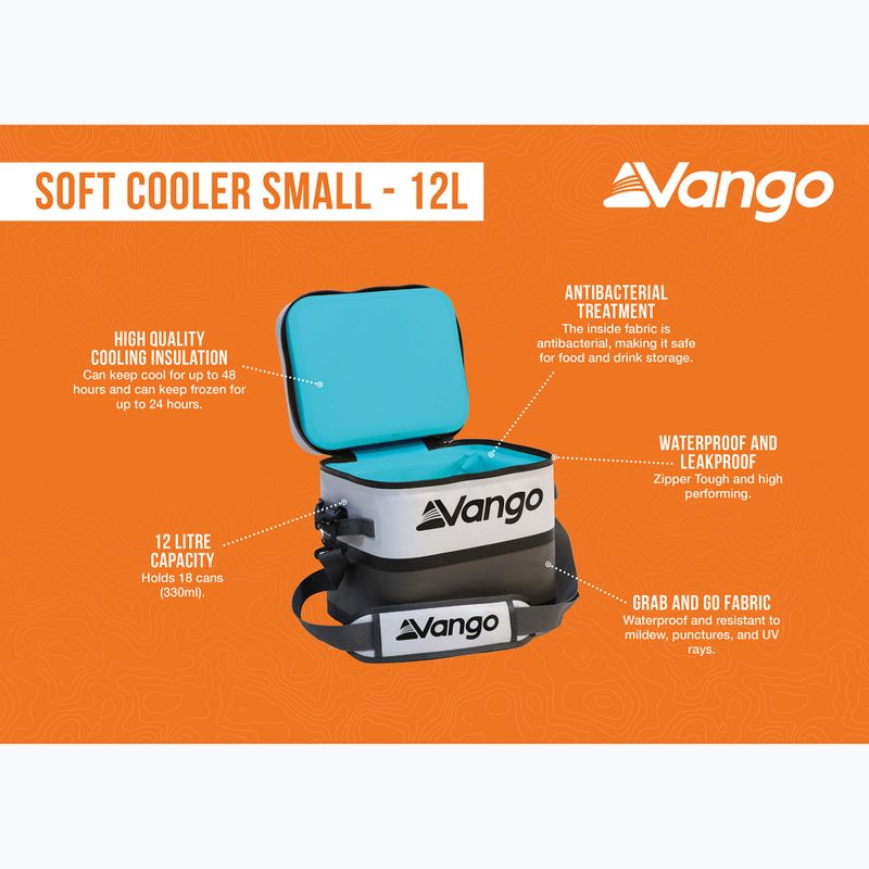 Vango Soft Cooler Small 12 l hűvös szürke hőtáska 7
