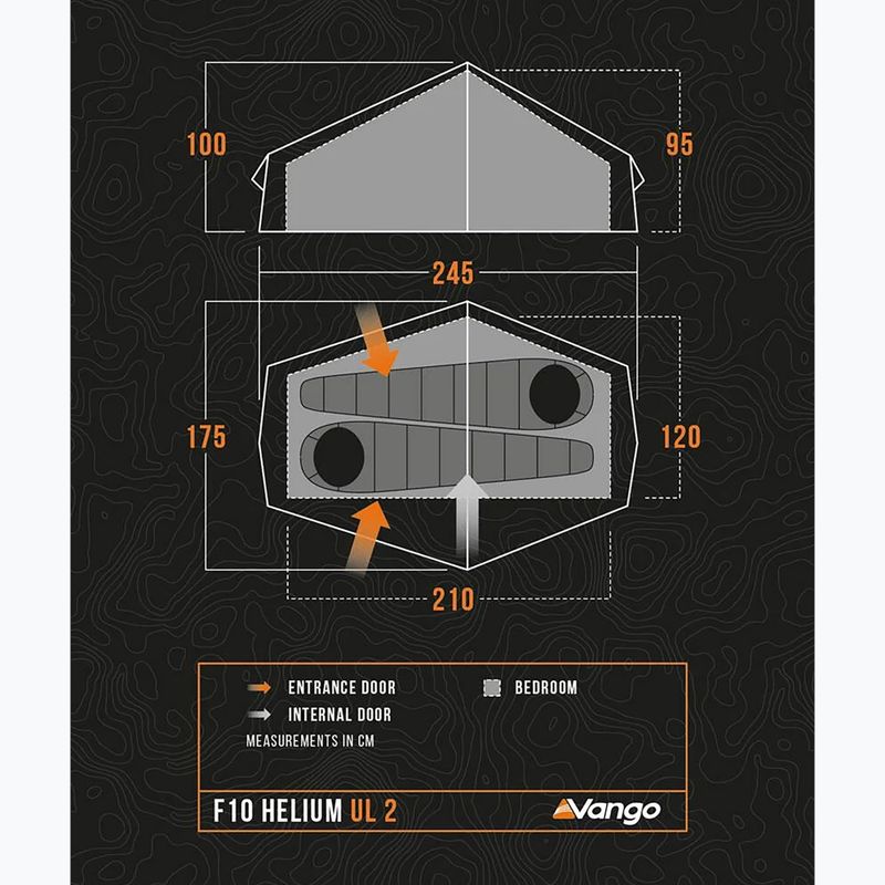 Vango Helium UL 2 alpesi zöld 2 személyes trekking sátor 2