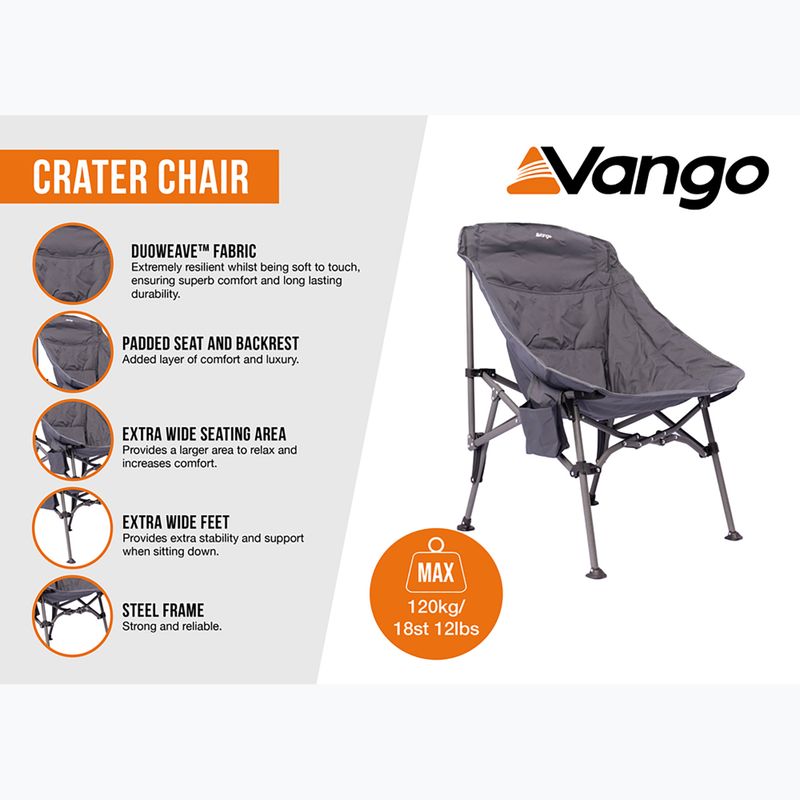 Vango Crater túraszék gránit szürke 10