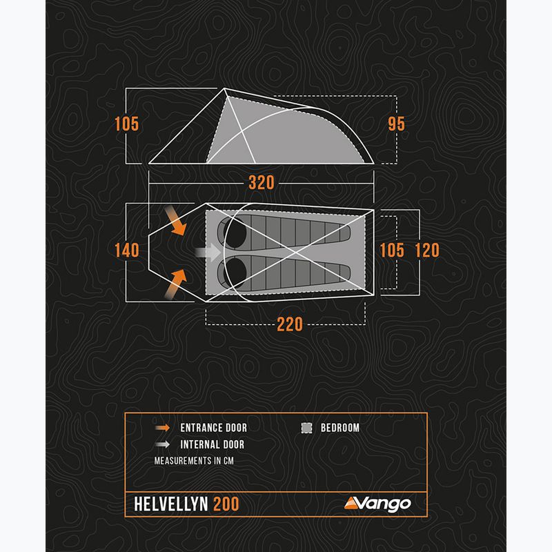 Vango Helvellyn 200 pamir zöld 2 személyes trekking sátor 2