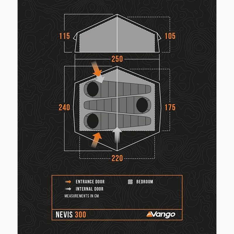 Túrasátor 3-osobowy Vango Nevis 300 pamir green 2