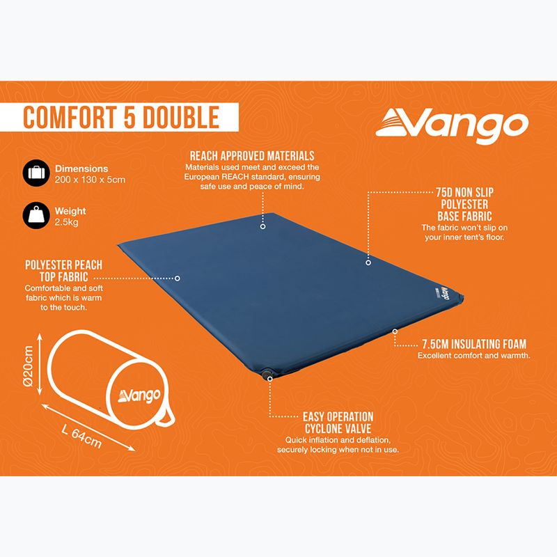 Vango Comfort 5 Double neptune önfúvódó szőnyeg 8