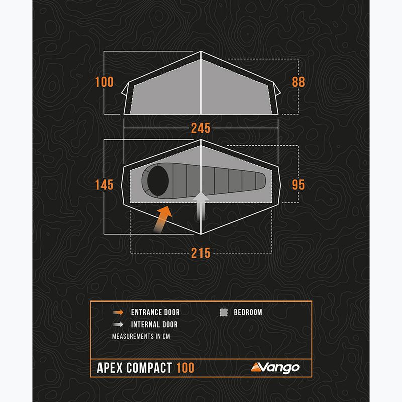 Vango Apex Compact 100 erdőzöld 1 személyes trekking sátor 2
