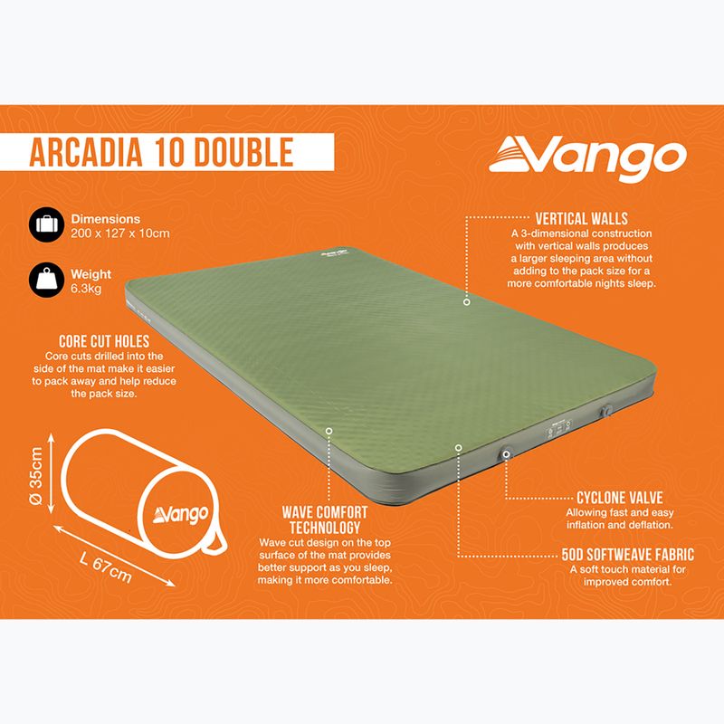Vango Arcadia 10 Double olíva önfelfújó matrac 7
