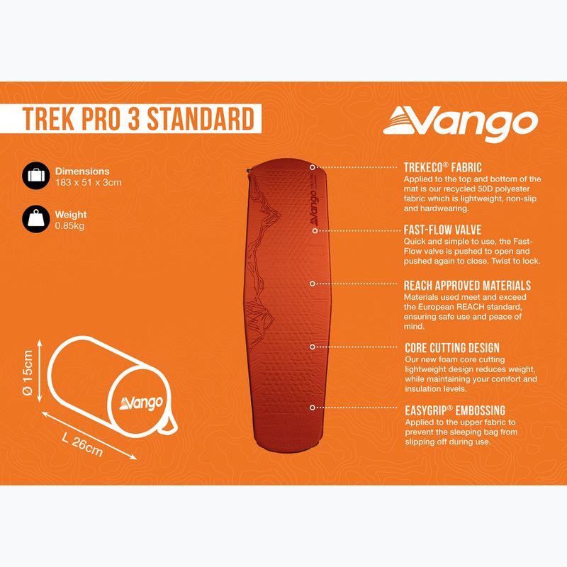 Vango Trek Pro 3 Standard harissa önfúvó szőnyeg 7