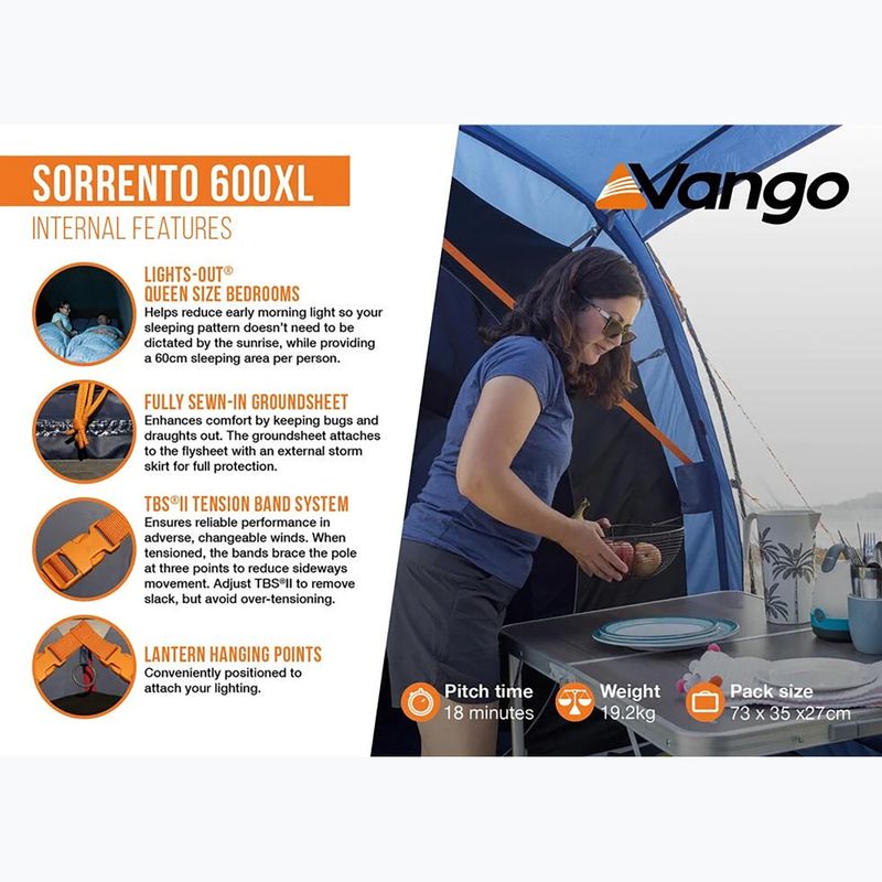 Kempingsátor 6-osobowy Vango Sorento 600XL twilight blue 13