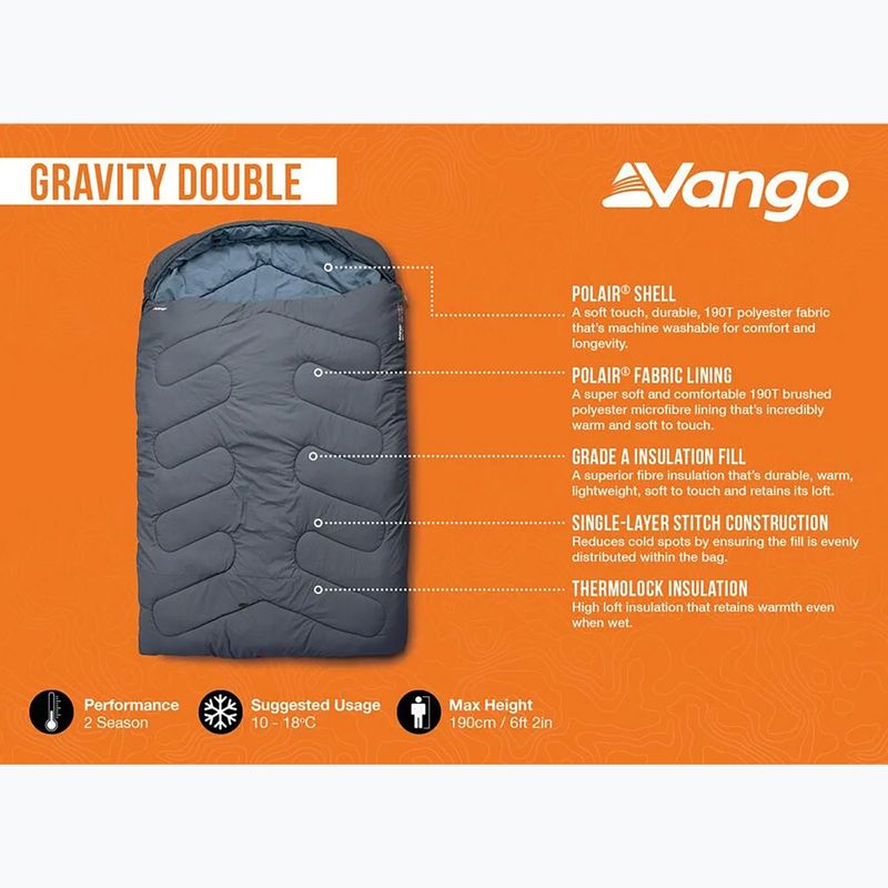 Hálózsák Vango Gravity Double deep blue 6