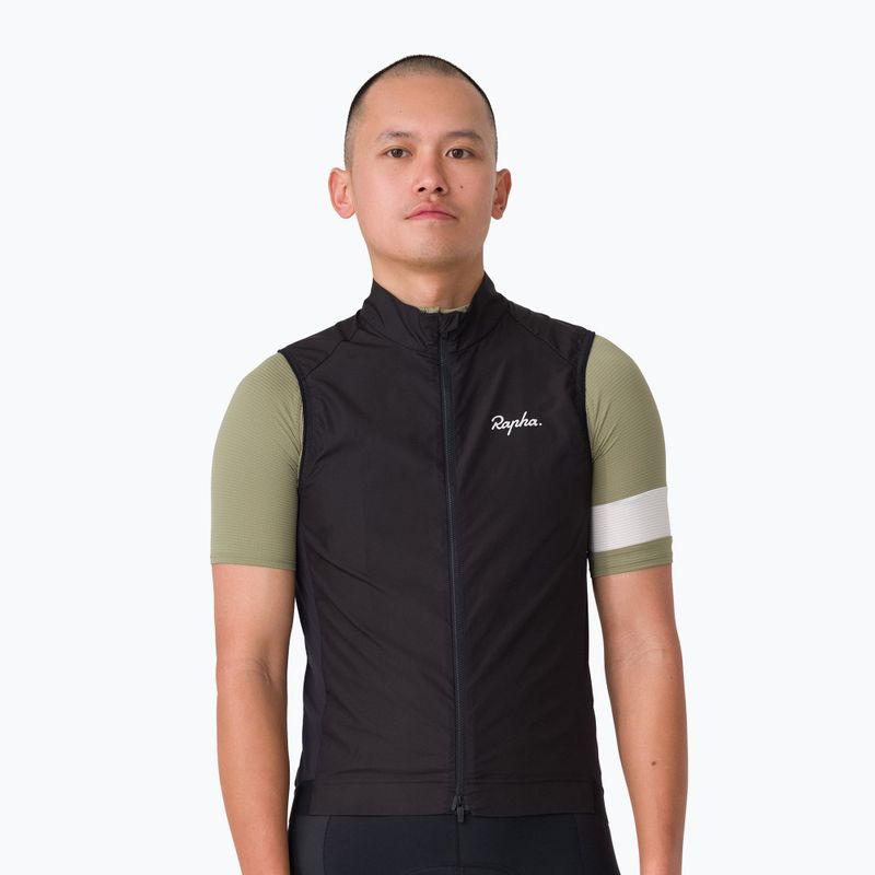 Férfi kerékpáros mellény Rapha Core Gilet black/white